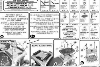 KAPPA stelaż kufra centralnego Suzuki DL 650 V-STROM (04-11), DL 1000 V-STROM (02-11)
