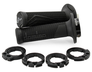 DOMINO Manetki (gripy) off road D-Lock Z adapterami rolgazu - KTM, Husqvarna, GasGas, Honda, Kawasaki, Suzuki, Yamaha Kolor czarny