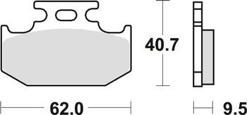 TRW Lucas Klocki hamulcowe KH152/2 offroad - Spiek metaliczny