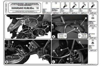 KAPPA stelaż kufra centralnego KAWASAKI KLR 650 (07-15)