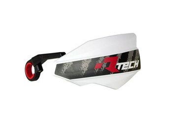 RACETECH 2022/04 OSŁONY RĄK (HANDBARY) VERTIGO BIKE ROWEROWE KOLOR BIAŁY (Z MOCOWANIAMI)