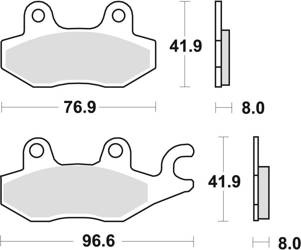 TRW Lucas Klocki hamulcowe KH165 offroad - Spiek metaliczny