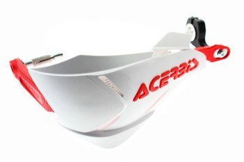 Acerbis X-Factory handbary z metalowym rdzeniem kolor biało-czerwony (w zestawie kit montażowy)