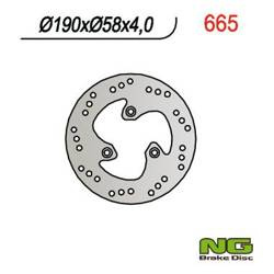 NG Brake disc rear SKUTERY BENELLI/MALAGUTI/PEUGEOT 50