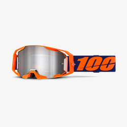 Gogle 100 PROCENT ARmatic neon orange - mirror silver flash lens - kolor pomarańczowy/fioletowy szyba srebrne lustro