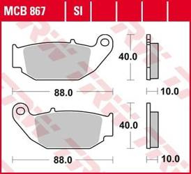 TRW Lucas Klocki hamulcowe HONDA CRF250L (ME11) (12-) - Spiek metaliczny