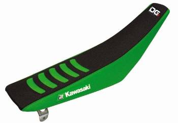 Blackbird POKROWIEC/POSZYCIE NA SIEDZENIE KAWASAKI KXF 250/450 '06-'08 DOUBLE GRIP 3, KOLOR CZARNY/ZIELONY