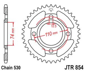 JT Zębatka tylna stalowa [41 zębów] YAMAHA XS 250 80-82 / XS 500 78-80