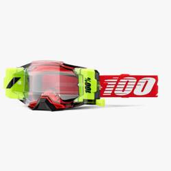 Gogle cross 100 Procent Armega Forecast Roll-Off kolor czerwony/żółty fluo z przeźroczystą szybką