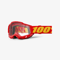 100 Procent Gogle ACCURI 2 kolor czerwony kolor szyby przeźroczysty sezon 2023