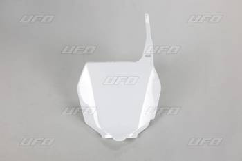 Plastron UFO dla Suzuki RM 125 / 250 '01-'17 / RMZ 250 '07-'09 / RMZ 450 '05-'07, pole numerowe przód kolor biały