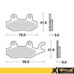 Prox Klocki hamulcowe KH165 SUZUKI LT-R 450 '06-11, YAMAHA YFZ 450 '04-08