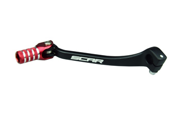 SCAR Dźwignia zmiany biegów Honda CRF 250R '18-'25, CRF 450R '17-'25, CRF 250RX '19-'25, CRF 450RX '17-'25, CRF 450L '19-'20, CRF 450X '19-'24, CRF 250RW '25, CRF 450RW '24-'25, CRF 450 RWE '19-'22, Triumph TF 250-X '24-'25 kolor czarny/czerwony