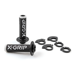 X-GRIP Manetki (gripy) Braaaap Grips Lock-On-Grip (z adapterami rolgazu) White Open End (z otworem) X-GRIP, Kolor biały