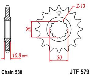 Zębatka przednia JT JTF579.14 (14Z)