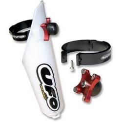 Osłony Amortyzatorów UFO z Blokadą Startu,, do Yamaha YZ 125/250 '08-'17 / YZF 250450 '08-'09 kolor biały