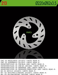 NG Tarcza hamulcowa tył HM50 CRE50 01-06