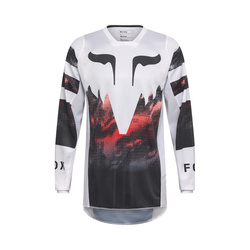 Bluza cross Fox 180 Kairos  biały czerwony