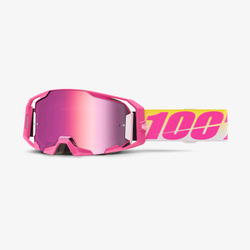 Gogle 100 PROCENT ARmatic sellars - mirror pink lens - kolor różowy/żółty/biały szyba różowe lustro