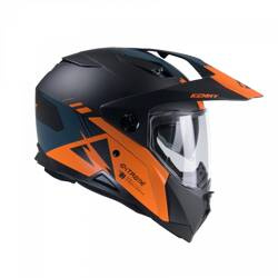 Kenny Racing Kask ADV z szybą EXTREME GRAPHIC ORANGE/PETROL MATT kolor czarny,pomarańczowy