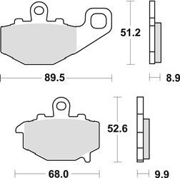 TRW Lucas Klocki hamulcowe KH192 Spiek metaliczny TYŁ
