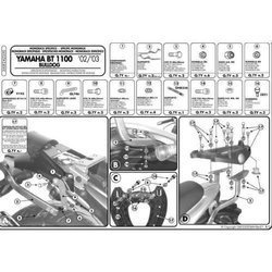 KAPPA stelaż kufra centralnego YAMAHA BT 1100 BULLDOG (02-09)