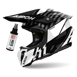 Kask cross Airoh Twist 3 Thunder czarny,biały / połysk