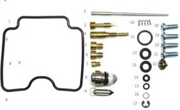 BEARING WORX Zestaw naprawczy gaźnika Kawasaki KLX 400 03-04 Suzuki DRZ 400S/SM 00-17