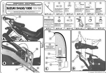 KAPPA stelaż kufra centralnego Suzuki SV 650 / S (03-08)