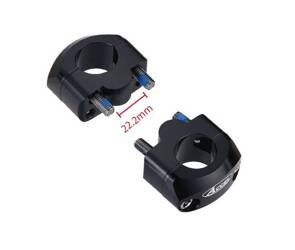Accel Czarne Mocowanie/Podwyżki Kierownicy (Dół 22.2/Góra 22.2mm, Wysokość 20mm)