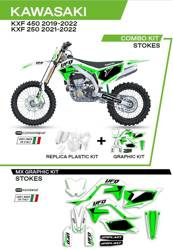 UFO Komplet plastików + okleina KAWASAKI KXF 250 21-22 / KXF 450 19-22