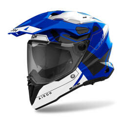 Kask na crossa Airoh Commander 2 Reveal biały,niebieski / połysk