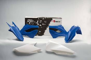 RACETECH KOMPLET PLASTIKÓW HUSABERG TE/FE 125/250/300/350/450/501 '13-'14 KOLOR OEM NIEBIESKI BIAŁY