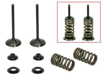 Zawory wydechowe [komplet zaworów + sprężyny + podkładki][stalowe] Honda CRF 450R '02-'06  (MX-09534E) (31X4,97X84,3MM)