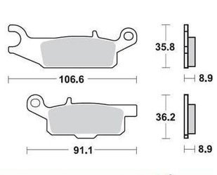 ProX Klocki Hamulcowe Tylne YFM550/700F Grizzly '07-17 (Lewa strona)