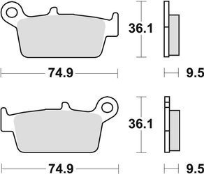 TRW Lucas Klocki hamulcowe KH131 offroad - Spiek metaliczny (WYCZYNOWE)