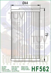HIFLO FILTR OLEJU HF 562 KYMCO 125/150/200