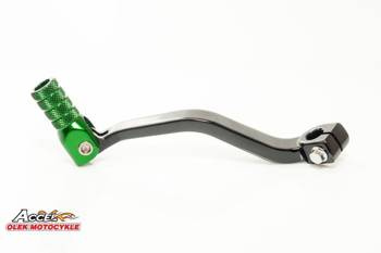 Dźwignia zmiany biegów Accel aluminiowa / Kawasaki KX 60 [85-02] / KX 80/85 [91-18] / kolor czarny-zielony