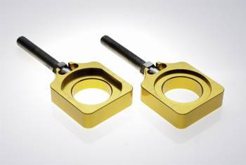 Accel/Złoty Napinacz Tylnej Ośki ze Śrubą/Kawasaki KXF 250/450 ['04-'14]