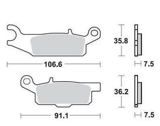 ProX Klocki Hamulcowe Przednie YFM250R Raptor '08-13 (Prawa strona) / YFM700F