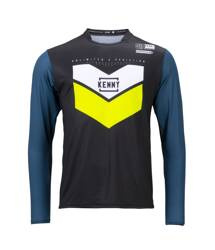 Kenny Racing koszulka rowerowa model Prolight Lime/Black kolor czarny/niebieski/żółty/biały