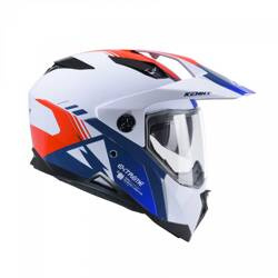 Kenny Racing Kask ADV z szybą EXTREME GRAPHIC PATRIOT kolor biały,niebieski,czerwony